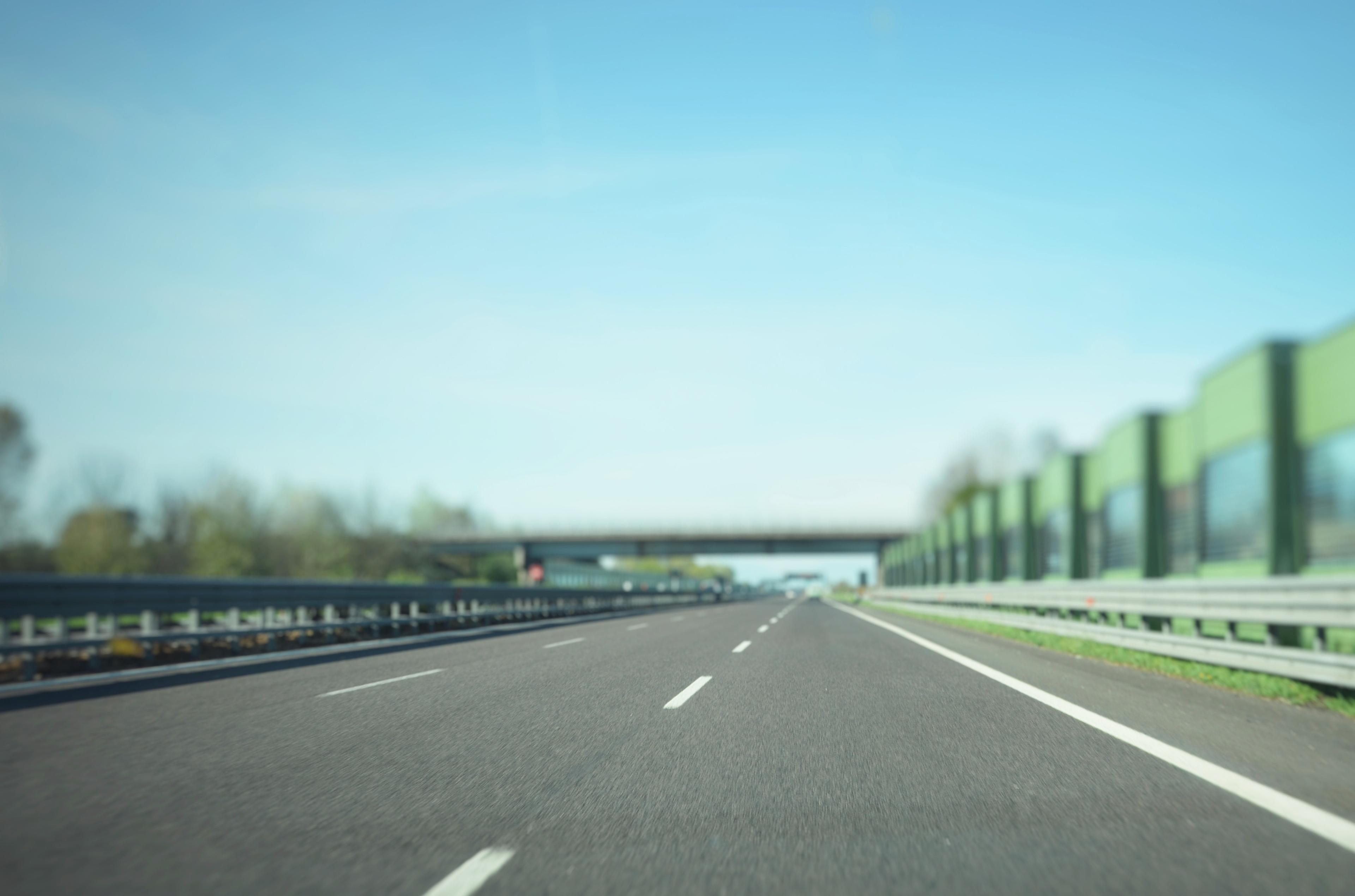 Driving on a motorway in Spain