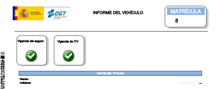 vehicle information report spain