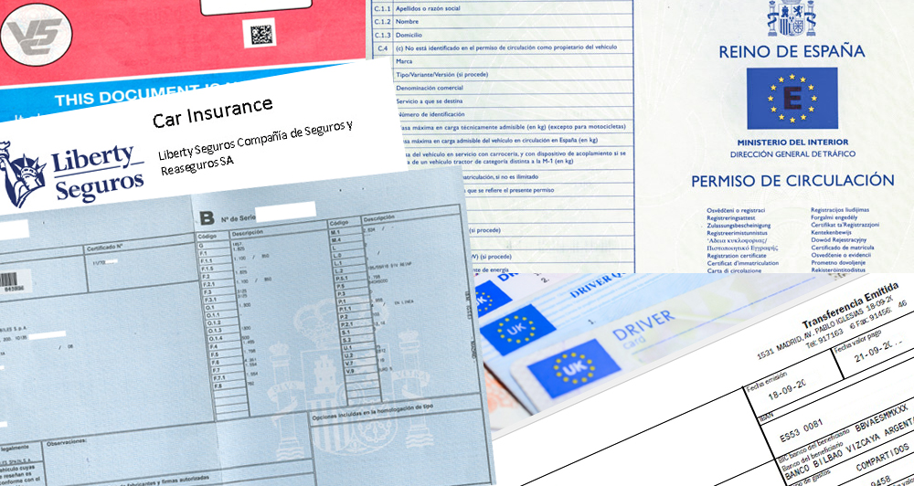 What documents must I have in my car in Spain