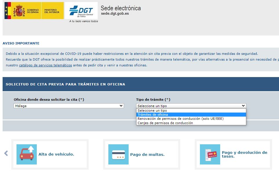 How to make an appointment with Trafico to change your UK driving licence for a Spanish driving licence